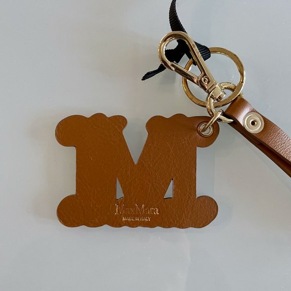 MaxMara Brown Calf Leather Keychain - Picture 4 of 5